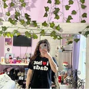 Black Graphic Tee - I Love Dads